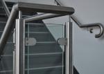 Customized Design Glass Stair Railing , Aesthetics Stainless Steel Glass Railing