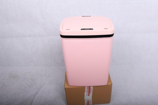 Buy Pink Intelligent Trash Can 12L Rectangle Water Proof Design Long Term Usage at wholesale prices