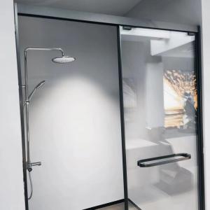 Quality 304 SUS Polished Frame Frameless Double Sliding Shower Doors 60 X 72 for sale