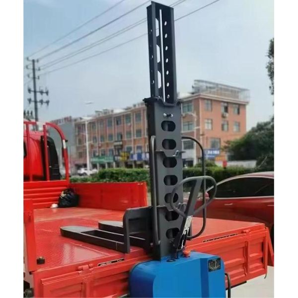500kg 1500kg Semi Electric Portable Stacker Automatic Stacker Forklift for van use