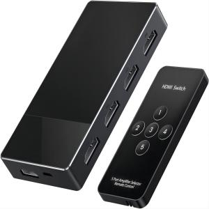 3 In 1 Out Hdmi Switch Aluminum HDMI Splitter With Remote HDMI Switcher Supports 4K 3D HD Monitor