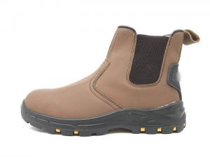 Quality Elastic Collar Steel Toe Waterproof Work Boots Anti Slipping Without Zipper for sale