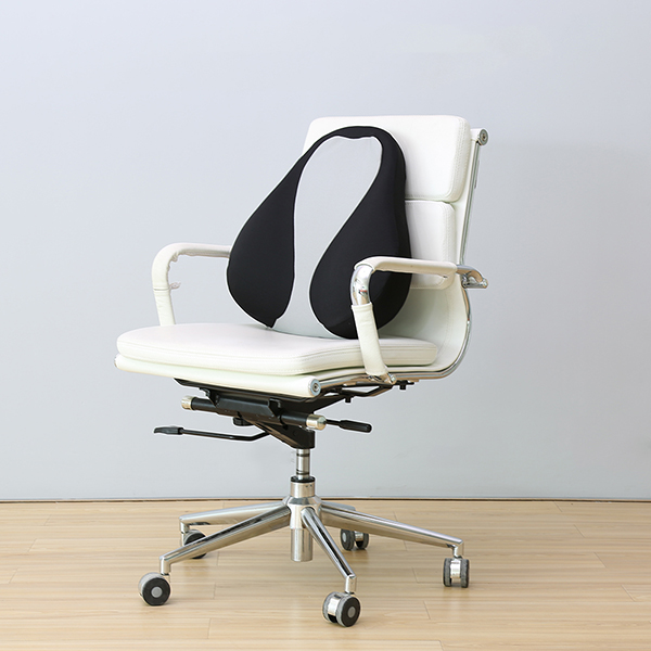 Black Orthopedic Lumbar Memory Foam Back Cushion For Car Office Wheelchair