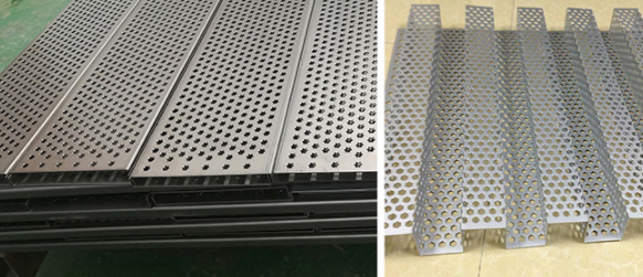Punched Metal 2mm Perforated Wire Mesh Square / Hexagonal Hole Speaker Grills 4x8