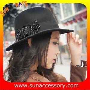 Quality 0070361 Sun Accessory customized winter wool felt fashion style fedora hats ,unisex hats and caps wholesaling for sale