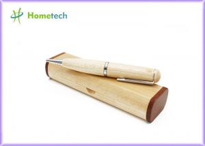 Quality Maple Wood Pen USB Flash Drive Recorder , Laser Pointer Ball Pen Bulk USB Memory Drive for sale