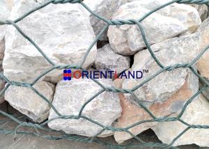 Quality Double Twisted Gabion Wire Baskets Pvc Coated Green Color Woven For Retaining Wall for sale