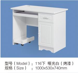 Quality MDF Painted Computer Compact Desk Matte White Optional Dimensions for sale