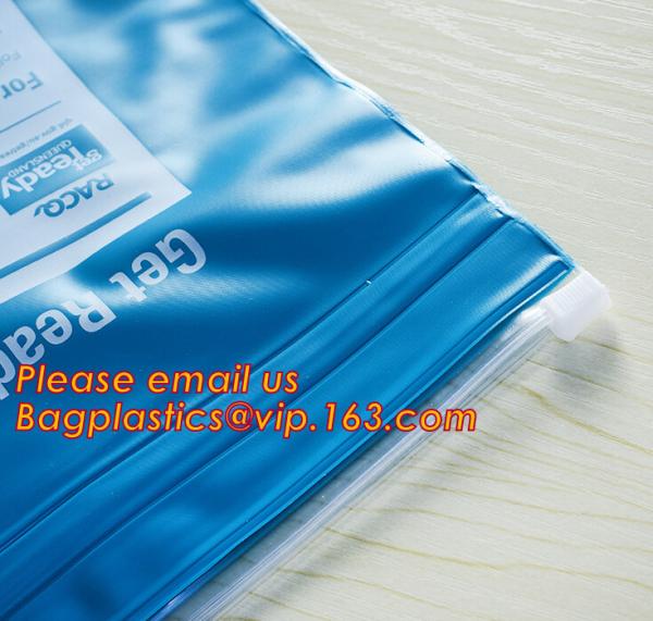 Buy A5 small size 0.2mm thick custom printed plastic office poly file folder bag with zipper lock at wholesale prices