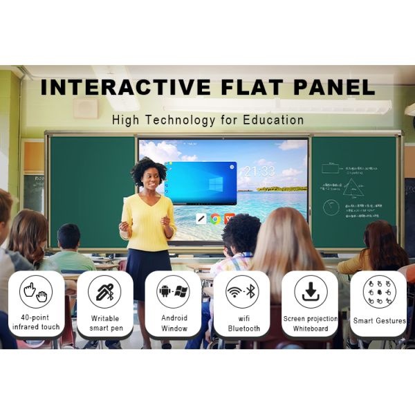 Qtenboard Blackboard Teaching School Classroom Push and Pull Green Board Smart Board Accessories
