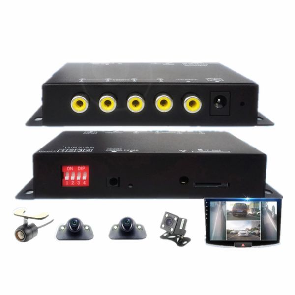 No Blind Spot Panoramic 4 Channel Car Dvr System All Round Dash Cam DVR Recorder