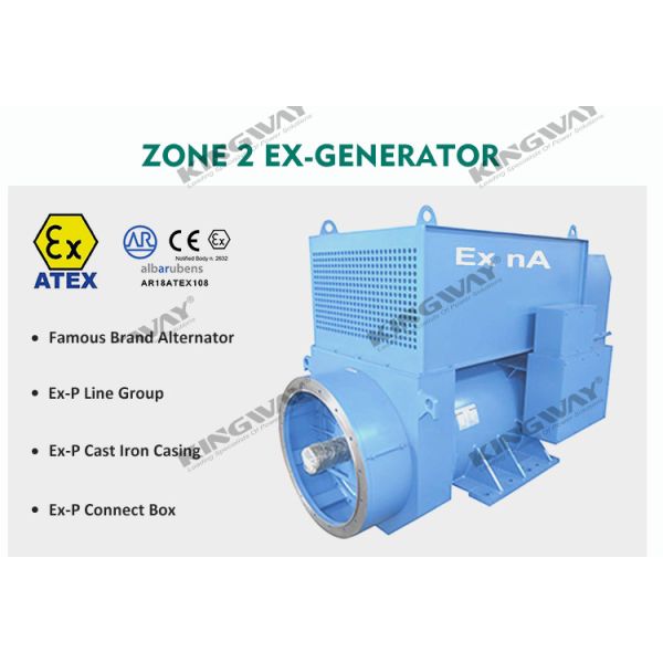 Kingway 125KVA ATEX Certified 2.7-1 DNV Standards Lifting Frame T3 Zone 2 Ex-proof Generator For Petroleum Engineering