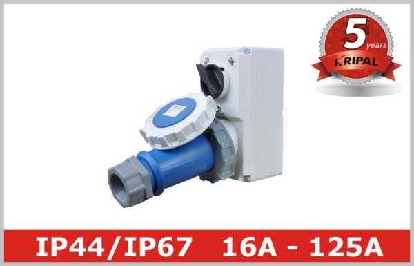 Buy Three phase IP67 Interlocked Switch Socket Industrial Receptacles at wholesale prices