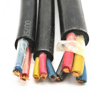 Quality Waterproof Submersible Motor Cable Low Voltage Round Rubber Sheathed Material for sale