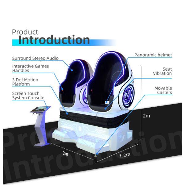 Amusement Park Arcade 9D VR Cinema Egg Chair Roller Coaster Simulator