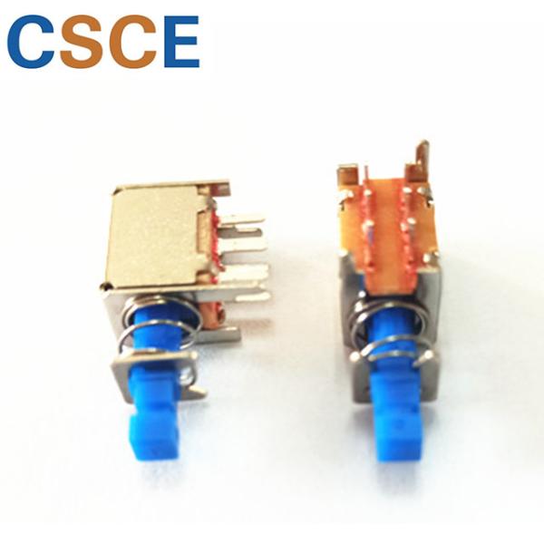 Buy 7.7x13x24.4mm  Input Output Connectors Tact Switch With Elastic  ,  Dip Type Momentary Tactile Switch Blue Button at wholesale prices