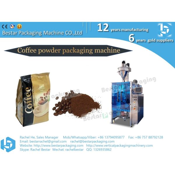Coffee powder packaging presentation [BESTAR] quad bag packaging machine for coffee powder BSTV-550DZ