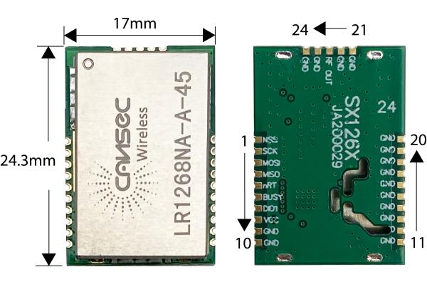 Buy Iot Rf Wireless Output Lora Transmitter Module Cansec Lr1268na-G Sx1278 at wholesale prices