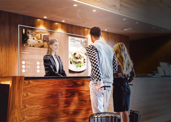 Buy Floor Stand Transparent OLED Display Network & WIFI Network Version at wholesale prices