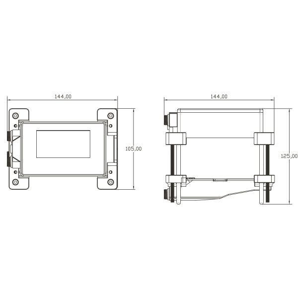 Power And I/O Connectors M12 Aviation Plug Ultrasonic Flow Meter With Large Screen Display