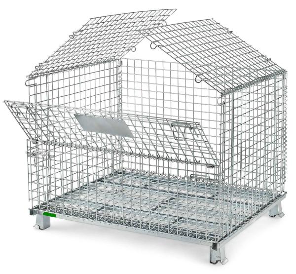 Buy Q235 Steel Stackable Wire Mesh Cages Heavy Duty Warehouse at wholesale prices