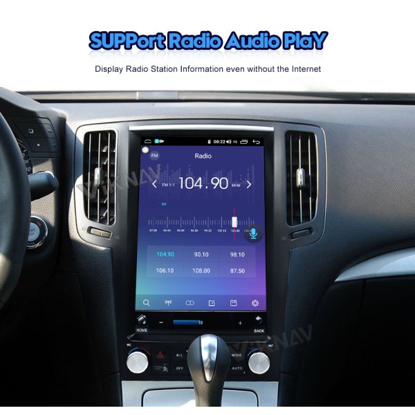 Viknav Car Radio For Infiniti G25 G37 (2004-2013)12.1 Inch Android13 Rear View Navigation GPS Original Car Function