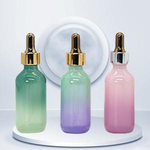 Quality Rainbow Gradient Boston Dropper Bottles 100ml Essential Oil Bottle for sale