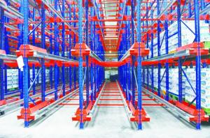 Quality High Accessing Rate Radio Shuttle Racking , High Load Pallet Runner System for sale
