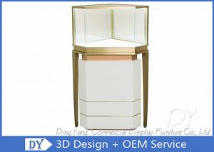 China Custom Lighting Corner Store Jewelry Display Cases With Cabinet on sale