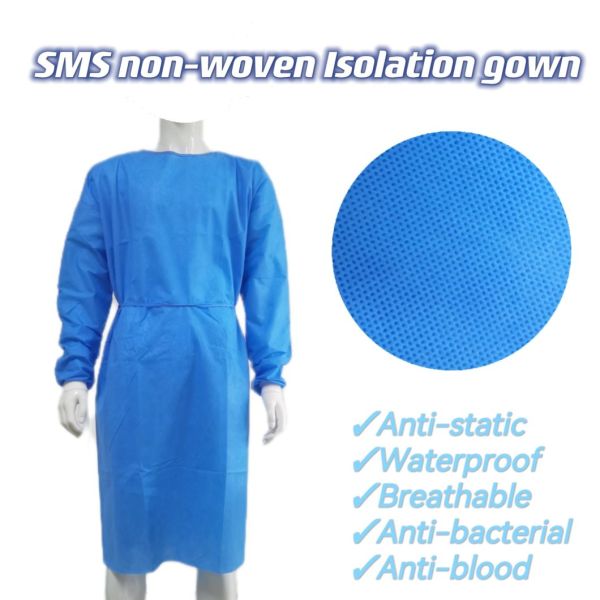 Sterile Reinforced Non Woven SMS Disposable Gown