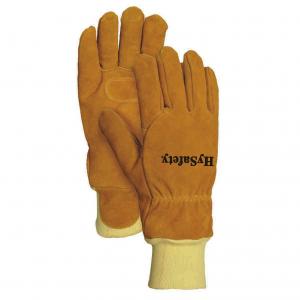China Hysafety Fireman Gloves / Cowhide Leather Work Gloves Classic Wristlet Cuff on sale