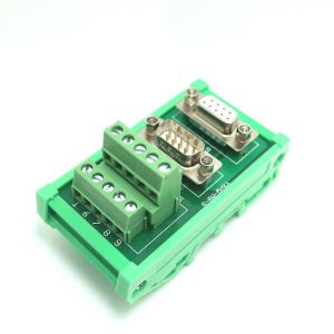 DB9 D Sub 9 Pin Male Female Dual Connectors Terminal Block Wiring Breakout Board