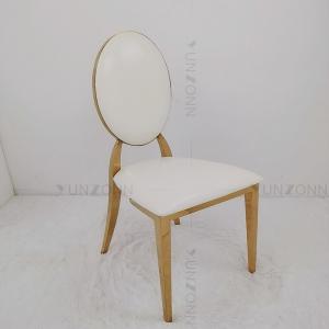 China Gold Stainless Steel Wedding Chairs Royal Wedding Chair Rentals W49xD53xH94cm on sale