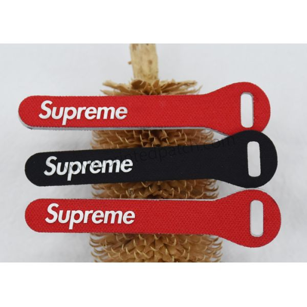 OEKO-TEX 2mm Relief Screen Printed Patches 2D Twill Fabric Labels