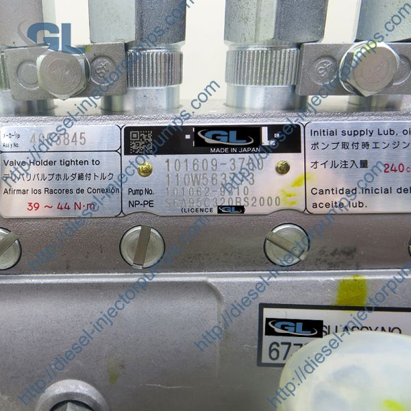 Original PE Fuel Diesel Injector Pump 101609-3760 101062-9310 9400613385 For Cummins 4063845 Komatsu 6738-71-1530