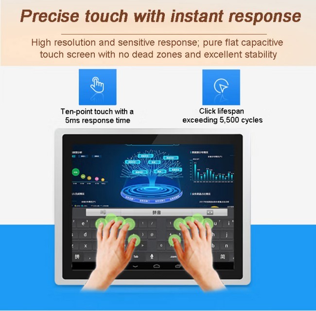 Industrial-grade 10.1-inch Touch Screen Android Panel Pc 10 Points Touch Screen Monitors Embedded Capacitive Panel PC