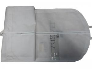 Quality Customized Michael White Dress Bags, Suit Garment Bag With PVC Window, White Zipper for sale