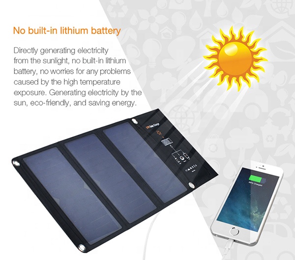 21W 20 Watt Foldable Solar Panel For Camping And Mobile Charging ROHS Certified