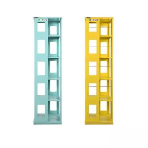 Quality Custom Multipurpose Book Shelf Revolving Storage Rack Metal Bookshelf for sale