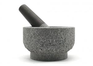 Quality Natural Granite Stone Mortar And Pestle Large Herb Guacamole Bowl And Pestle for sale