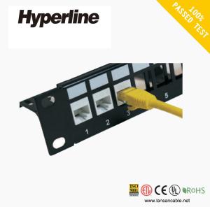 China PBT GF Network Cable Assembly FTP Keystone Jack 24 Port Cat6 Patch Panel on sale
