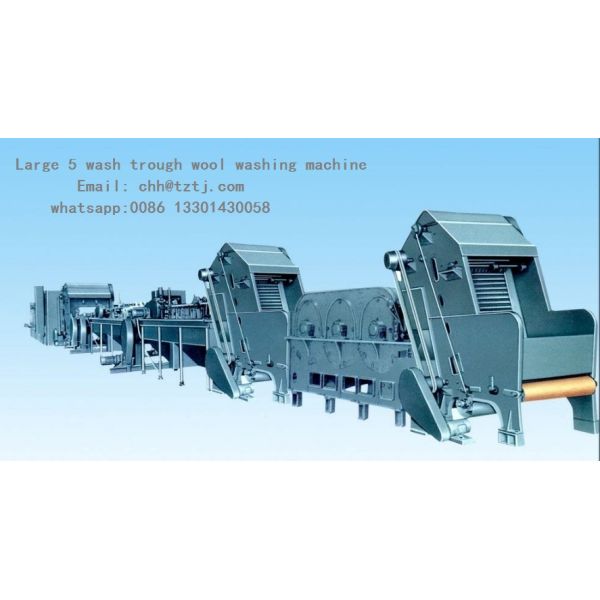 wool washing machine, Large 5 wash trough wool washing machine,Assembly line wool washing machine