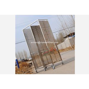 Quality Ss201 304 1.5mm Tray Rack Trolley With Casters for sale