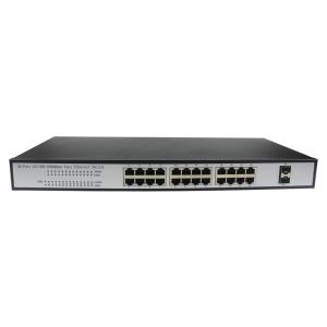 24 RJ45 Ethernet + 2 SFP Port Ethernet Fiber Switch Gigabit Ethernet Optical Switch