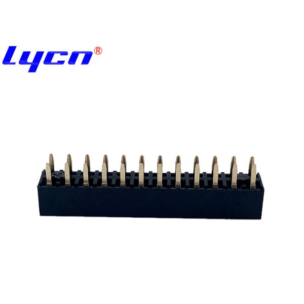 2.54mm Female Header Connector Double Row Straight DIP for Automobile