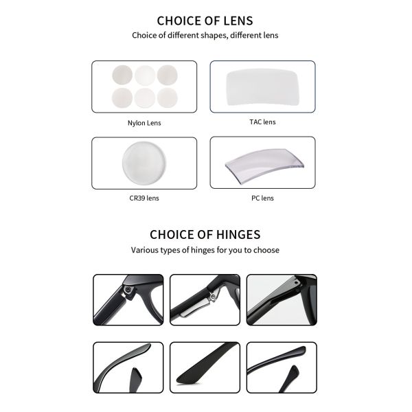 Custom Unisex Eyeglasses Frames TR90 Blue Light Blocking Optical