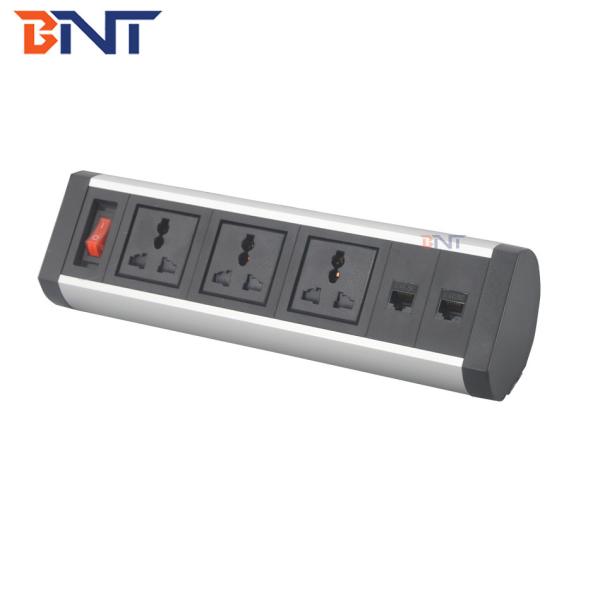 Buy Movable Aluminum Alloy Multimedia Desktop Socket With Modular Design at wholesale prices