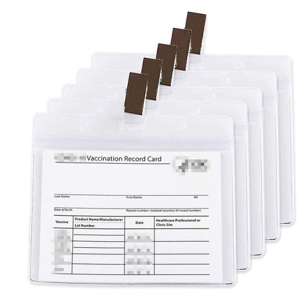 Buy PVC 4x3 Cdc Vaccination Immunization Vaccine Card Protector With String at wholesale prices