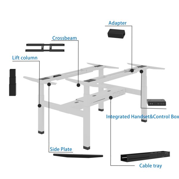 Effortlessly Switch Between Sitting and Standing with Uplift Electric Sit-Stand Desk 4 Memory Presets Optional Colors