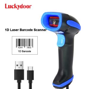China Wired Handheld Bar Code Scanner Adjustable Stand Automatic 1D Support Windows/Mac/Linux on sale